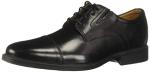 Clarks Men's Black Leather Cap Oxford Shoes