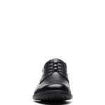 Clarks Men's Black Leather Cap Oxford Shoes