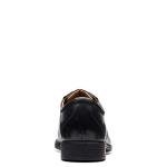 Clarks Men's Black Leather Cap Oxford Shoes