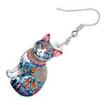 Colorful Cat Earrings for Kitten Lovers