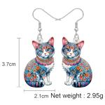 Colorful Cat Earrings for Kitten Lovers
