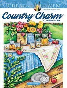 Country Charm Adult Coloring Book for Relaxation