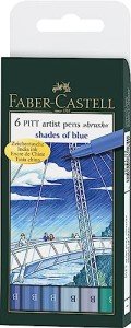 Shades of Blue Brush Pens Set - 6 Pack