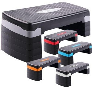 Adjustable Height Aerobic Stepper for Home Fitness