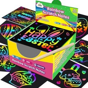 Rainbow Scratch Art Notes - Fun for Kids