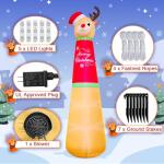 Giant 12FT Inflatable Christmas Reindeer Decoration