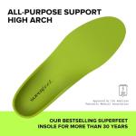 Superfeet High Arch Insoles for All-Purpose Support