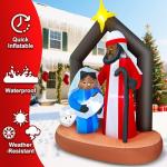 7 Ft African American Nativity Scene Inflatable Decor