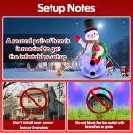 12 FT Inflatable Christmas Snowman with LED Lights