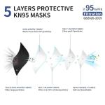 KN95 Face Masks - 100 Pack, 5 Layer Protection