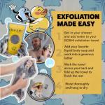 GOSHI Exfoliating Shower Towel - Durable Washcloth