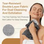 Exfoliating Shower Towel Set - 2-in-1 Scrubber