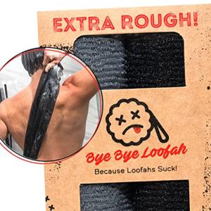 Extreme Exfoliating Washcloths - 2 Pack, Black & Grey