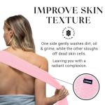 Sima Exfoliating Washcloth & Scrub Towel - Pink