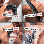 Extreme Exfoliating Washcloths - 2 Pack, Black & Grey