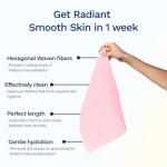 Sima Exfoliating Washcloth & Scrub Towel - Pink