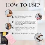 Sima Exfoliating Washcloth & Scrub Towel - Pink