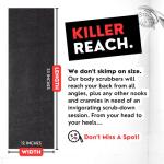 Extreme Exfoliating Washcloths - 2 Pack, Black & Grey