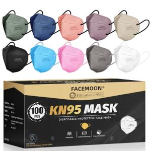 100 Pack of Comfortable KN95 Face Masks for Adults