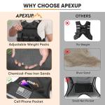 APEXUP Adjustable Weighted Vest for Training and Running