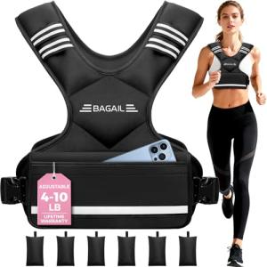 Adjustable Weighted Vest for Women, 4-10lb
