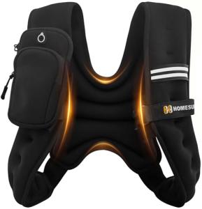HOMESURE Black Weighted Vest with Reflective Stripe
