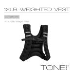 Tone Fitness 12 Lbs Black Weighted Vest