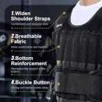 BeatBoost 20 lb Adjustable Weighted Vest for Workouts