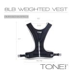 Tone Fitness 8lb Black Weighted Vest