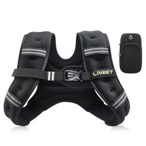 Liveet Adjustable 10lb Weighted Vest with Pockets