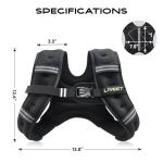 Liveet Adjustable 10lb Weighted Vest with Pockets