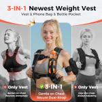 FEIERDUN 8lb Black Weighted Vest