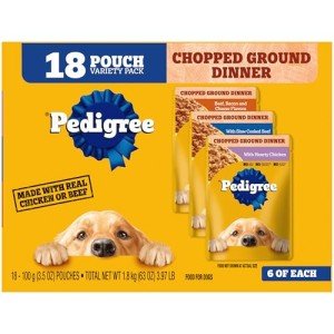 PEDIGREE Adult Wet Dog Food Variety Pack, 18 Cans