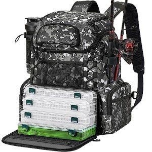 Piscifun Waterproof Fishing Backpack with Tackle Boxes
