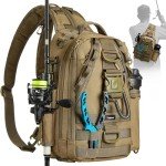 Lightweight Multifunctional Fishing Tackle Backpack - Khaki