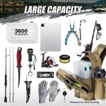Lightweight Multifunctional Fishing Tackle Backpack - Khaki