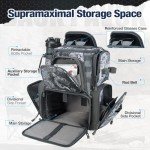 Piscifun Large Fishing Tackle Backpack with 4 Trays
