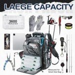 Piscifun Large Fishing Tackle Backpack with 4 Trays