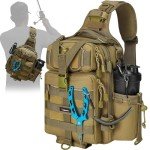 Lightweight Fishing Tackle Bag with Rod Holder