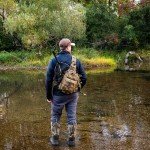 Lightweight Fishing Tackle Bag with Rod Holder