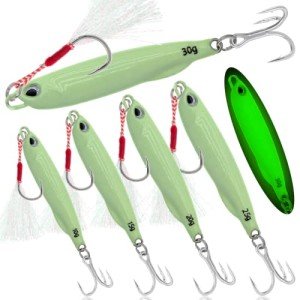 Luminous Metal Fishing Jigs and Spoons Set