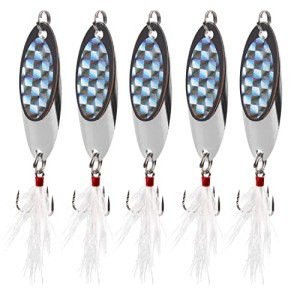 5pcs Metal Fishing Spoon Lures with Hooks