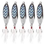 5pcs Metal Fishing Spoon Lures with Hooks