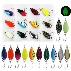 12pcs Metal Trout Fishing Spoon Lures