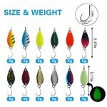 12pcs Metal Trout Fishing Spoon Lures