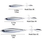 Dr.Fish 3-Pack Metal Casting Jigs for Fishing