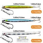 Ghanneey 3Pcs Saltwater Fishing Jig Lures Set