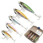 iLure 5pcs Saltwater Fishing Jigging Spoons