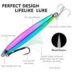 Saltwater Vertical Jigs - 5 Pack Neon Lures