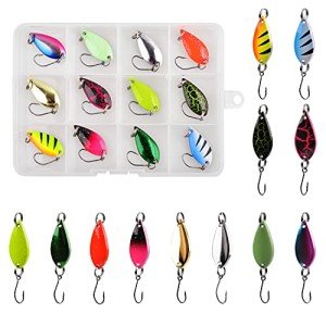 Colorful Mini Fishing Spoon Lure Set, 12/24pcs